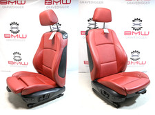 Front Leftright Side Leather Seats Oem Bmw E82 Coupe Sport Red