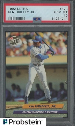 1992 Fleer Ultra #123 Ken Griffey Jr Seattle Mariners HOF PSA 10 GEM MINT