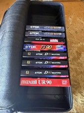 Sealed Blank Cassette Tapes TDK D90 CD Bass 120 Maxell UR90 Fuji DR-I TDK Case