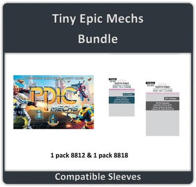 ''Tiny Epic Mechs'' Compatible Sleeve Bundle (8812 X 1 + 8818 X 1)
