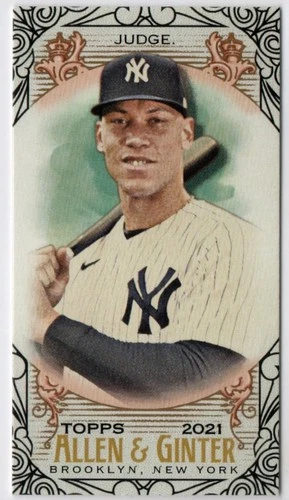 Aaron Judge 2021 Topps Allen & Ginter Black Border Mini Card #126