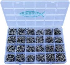Fishing Hooks Set for Freshwater and Saltwater - Bulk Worm & Catfish Hooks