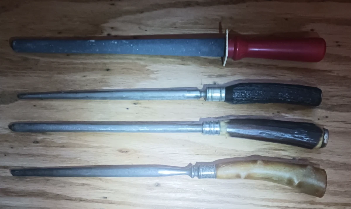 Vintage Knife Sharpening Steel Lot of 4