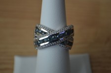 1.85ct Narsipatnam Color Change Alexandrite Ring Rhodium over Fine Silver Size 7