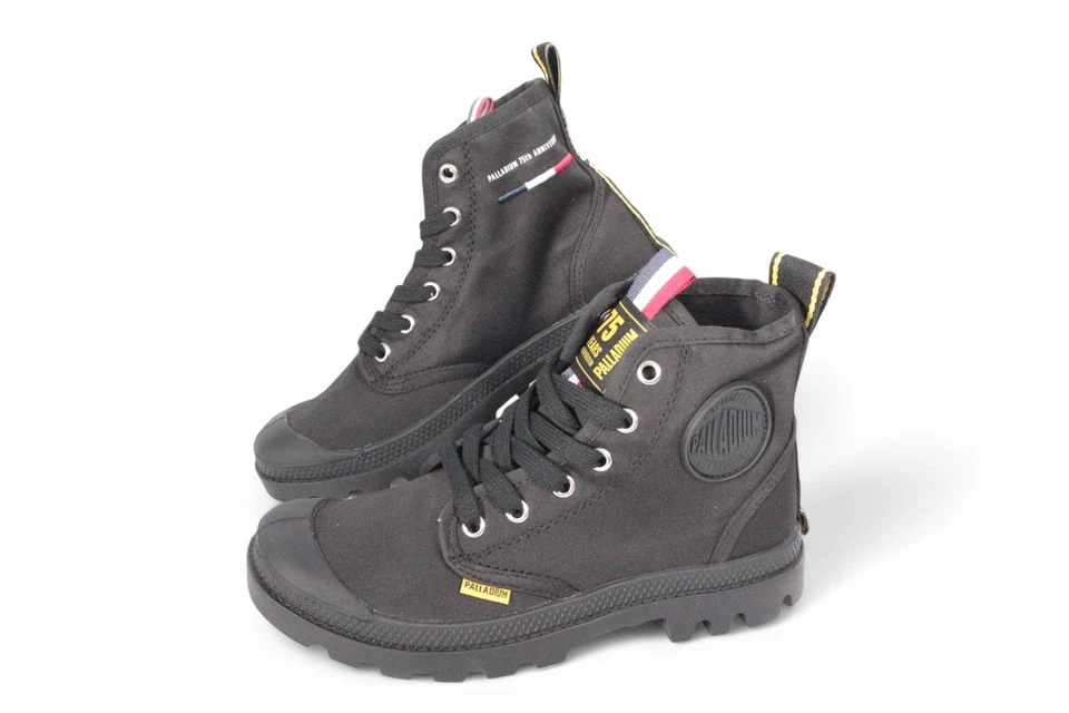 Palladium – Pataugas Pampa hi dare 75 – Tissu, caoutchouc – Noir 36 - Photo 1/4