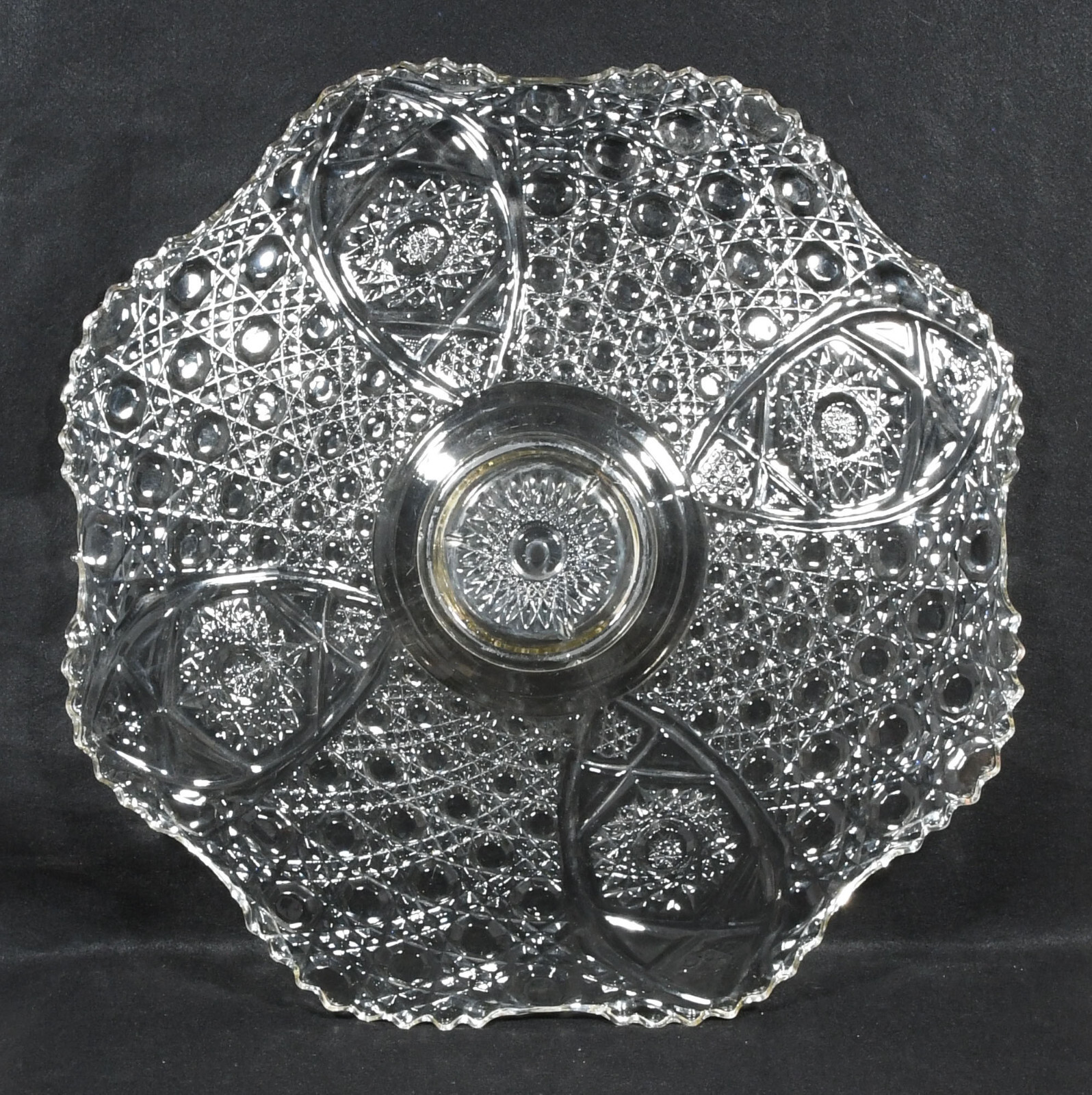 Smith Glass Daisy & Buttons Punch Bowl Underplate 22 3/4" eBay