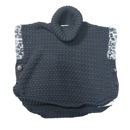 Aspen kids poncho size 7- 8 Youth Girls Black Fast Ship