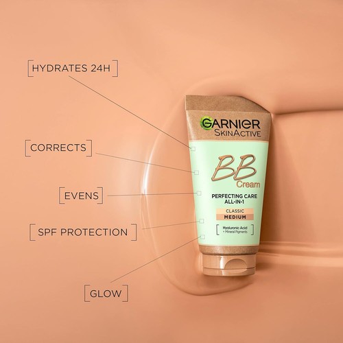 Garnier SkinActive Classic Perfecting All-in-1 BB Cream, Shade Medium - Picture 2 of 10