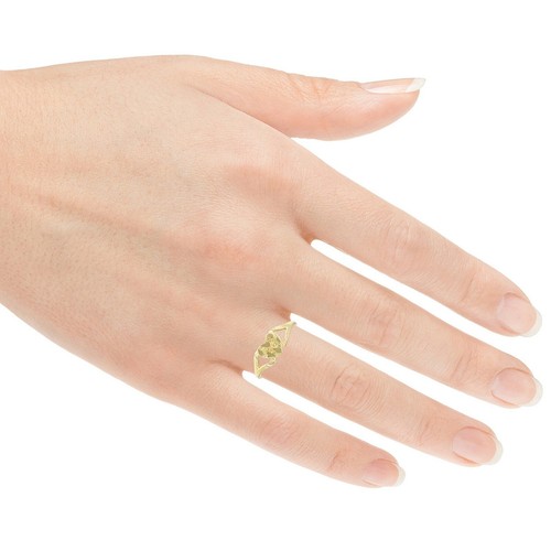 14k Yellow Gold Solid Nugget Heart Ring Band Sizes 5.5-10 - Picture 25 of 26