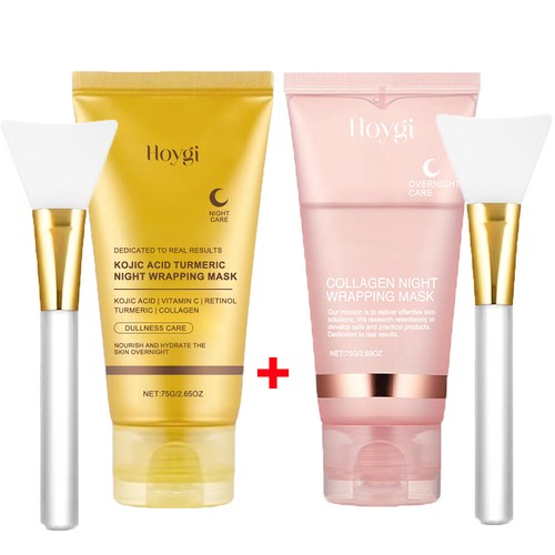 Kojic Acid Turmeric Collagen Night Wrapping Mask Overnight Peel Off Facial Mask - Picture 26 of 26