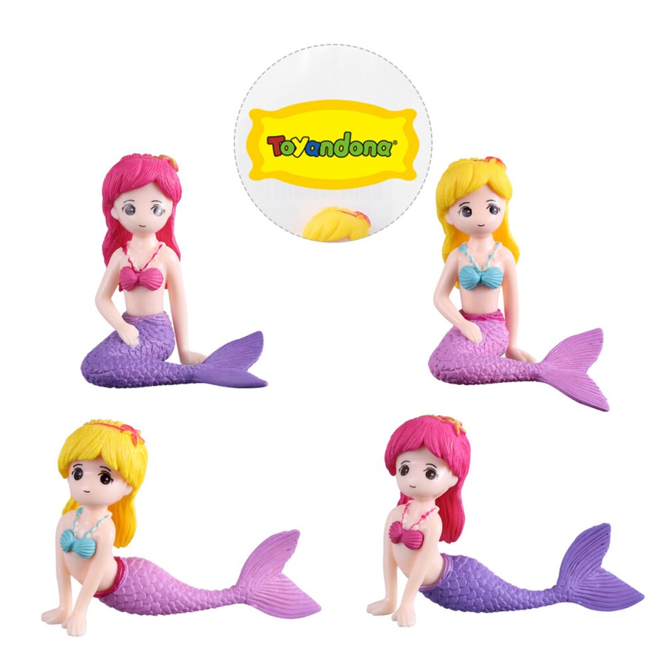 Mermaid Cake Topper Figurines Girl Birthday Cakes Baby Doll Toy eBay