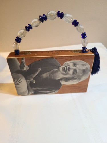Handmade Marilyn Monroe Purse From Vintage Padron Cigar Box. Velvet Lined