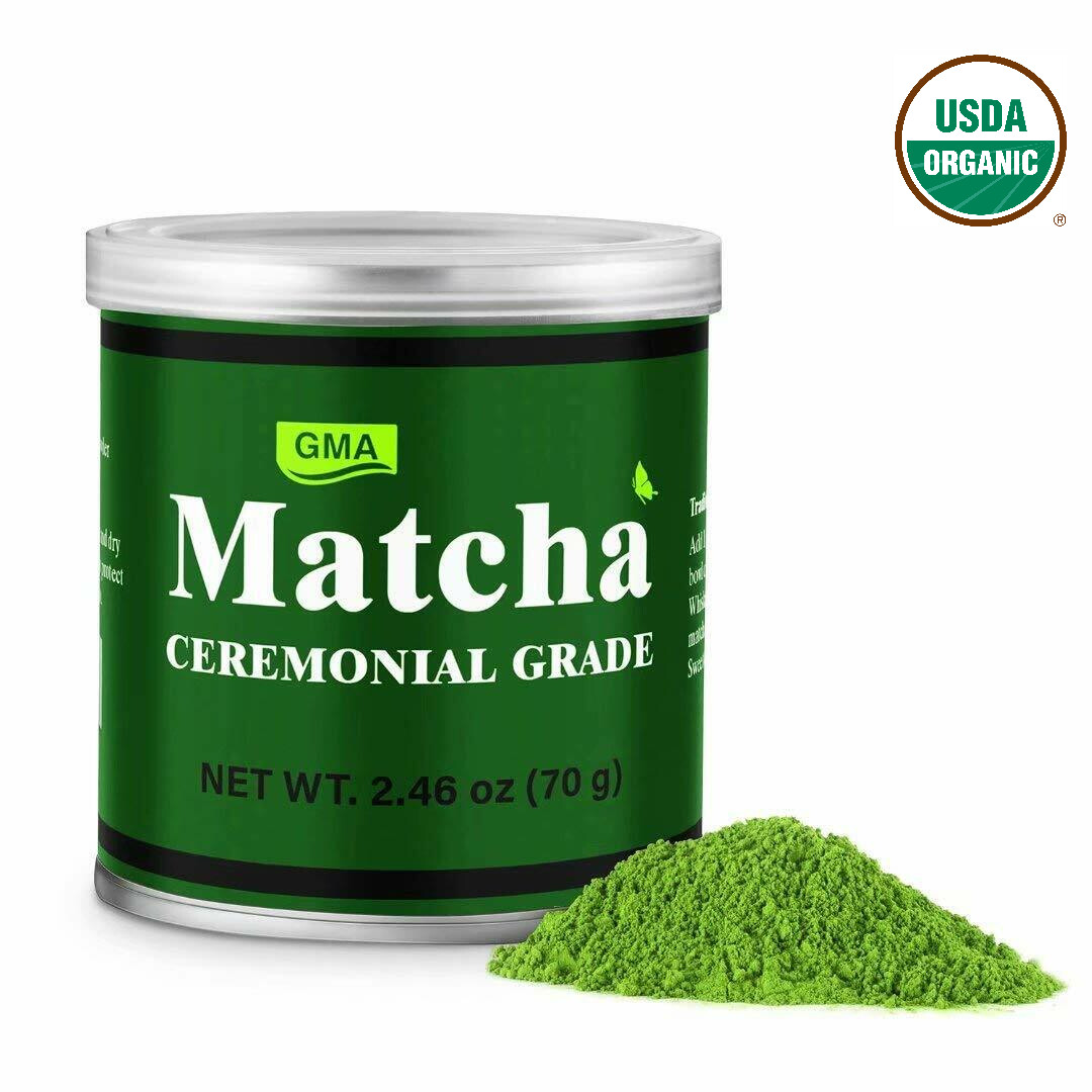Polvo de té verde Matcha grado ceremonial GMA 2,46 OZ para elaborar y beber