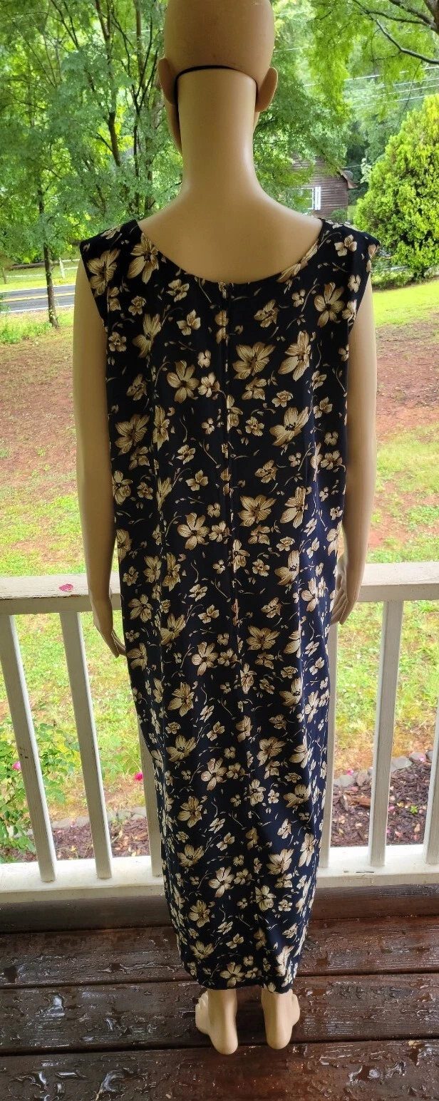 VETEMENTS Premier International da donna abito lungo floreale vintage taglia XL