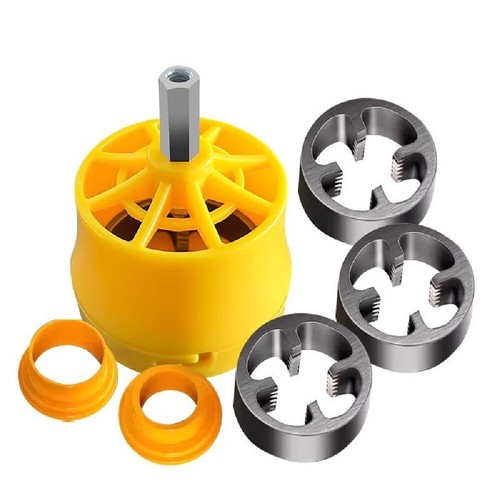 Trapano Elettrico Compatibile PVC Kit Filettatubi con Varie Misure di Dieta -Set 7PZ - Foto 13 di 15