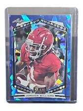 2022 Leaf Metal Draft Jameson Williams Blue Ice Rookie Card #P-JW1. rookie card picture