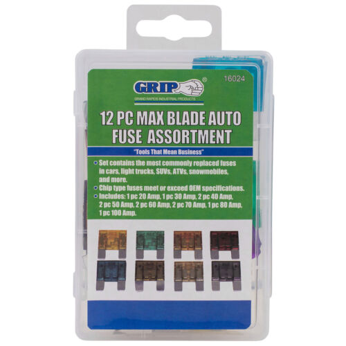 Grip Tools 16024 Maxi Type Blade Fuse Kit 12 Pcs. - Afbeelding 1 van 3