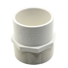 Thrifco 8113198 2 Inch Male Thread x 1-1/2 Inch Slip PVC Adapter SCH 40