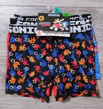 Sonic The Hedgehog Underwear Boys Large Size 10 Boxer Briefs 3-Pair Tails Gift