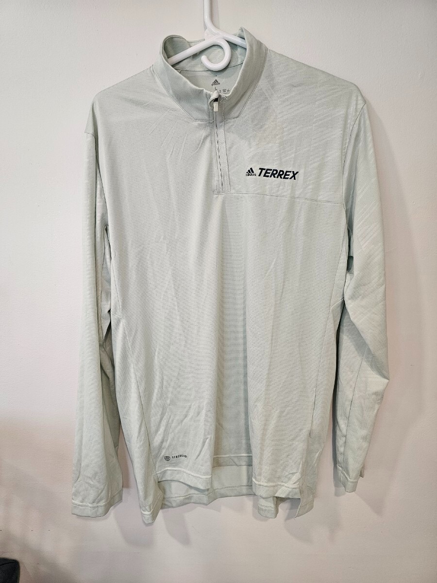トップス ^ ^ Adidas TERREX MULTI HALF ZIP Tee Hiking Gym Running AEROREADY