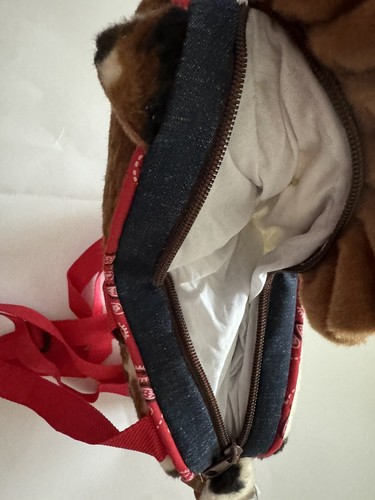 BigTime Scheune Plüschpferd Rucksack wie 14" Tasche mit Etikett roter Zierleiste entzückend! - Bild 4 von 8