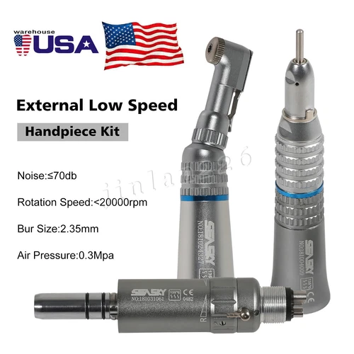 Dental Slow Low Speed Contra Angle /Straight Handpiece /Air Motor 2/4Hole E-type - Picture 17 of 165