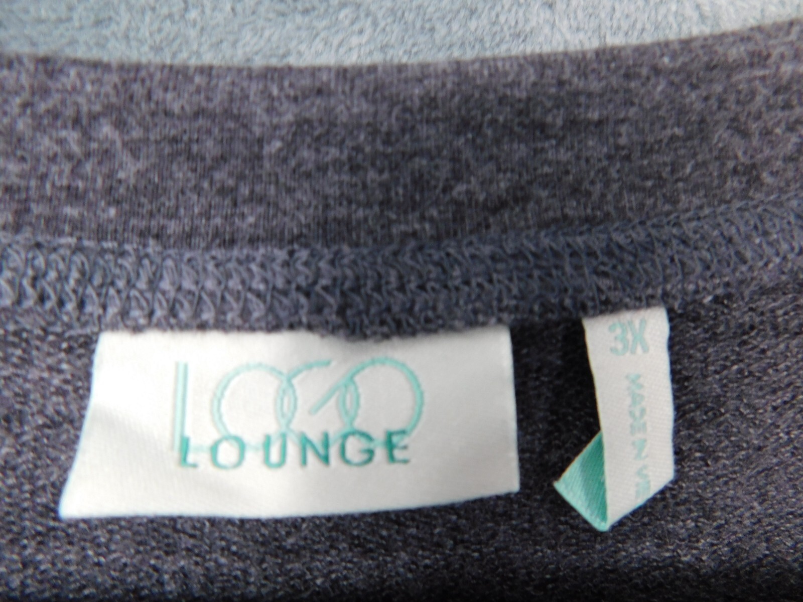 LOGO Lori Goldstein Tunic Womens 3X Gray Sweatshirt Lace Hem Lounge Relaxed