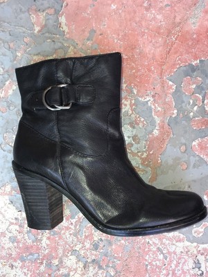 short black high heel boots