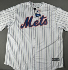 Majestic Authentix XL New York Mets White Tags Cool Base Jersey