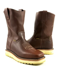 MENS ROBLE SQUARE SOFT TOE FULL GRAIN LEATHER WORK BOOTS BOTAS DE TRABAJO.