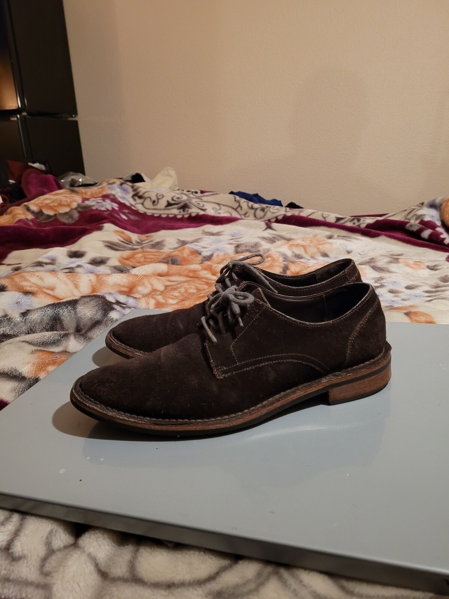 COLE HAAN Air Brown Suede sz.12M Men Rubber-Sole Derby Dress  display picture 1