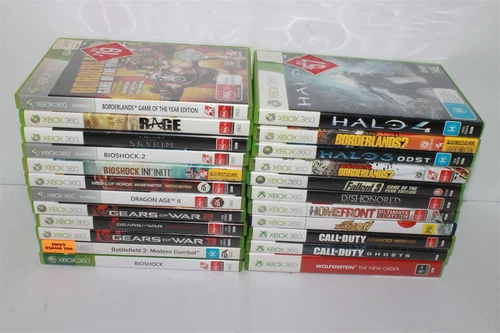 Xbox 360 Game Collection X23 Call Of Duty III Borderlands Bioshock Rage Fallout