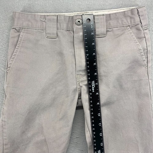 Dickies Pants Boys 12 Gray Skinny Straight Stretch Flat Front Pocket 26x26 - Picture 8 of 17