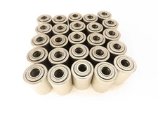 Lot Of 25 1"ODx1.5"Long Ball Bearing Conveyer Rollers For 3/8" Axle