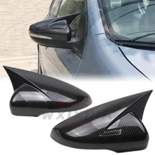 Side Wing Mirror Cover For VW Golf Mk6 2010-14 Rear View Cap Carbon Fiber Effect