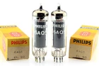 MATCHED PAIR PHILIPS MINIWATT EL90 6AQ5 NOS VACUUM TUBES RIBBED PLATE