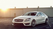 Cars roads vehicles mercedes benz cls 63 amg Desk Mat Stitched