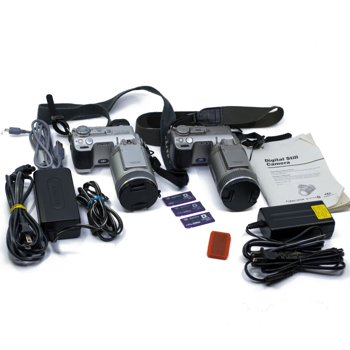 Two Sony Cyber-shot Digital Cameras DSC-F707 and F717 Bundle Two Sony Cyber-shot Digital Cameras DSC-F707 and F717 Bundle