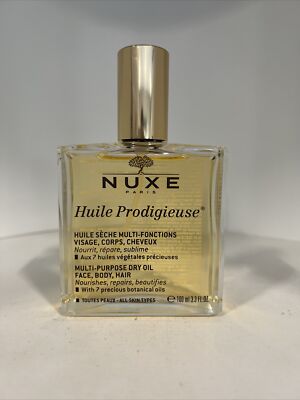NUXE Huile Prodigieuse ,MULTI-PURPOSE DRY OIL FACE, BODY, HAIR 3.3 oz 100 ml