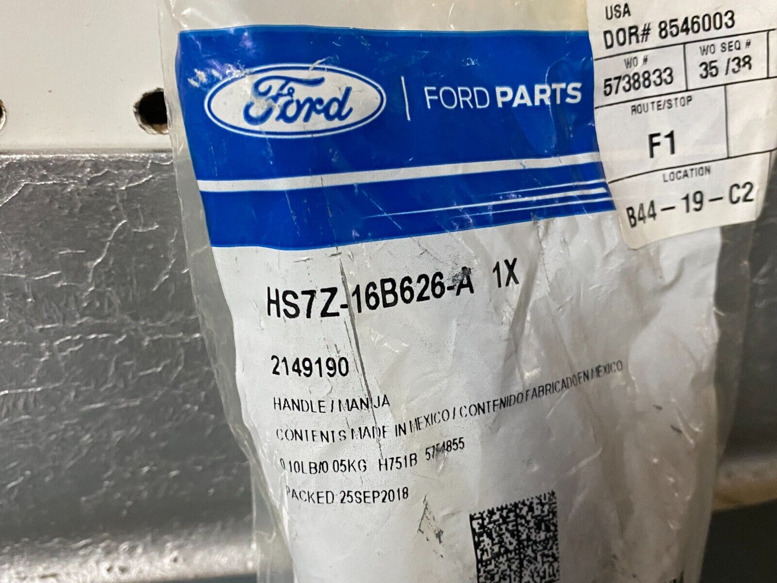 Ford OEM NOS HS7Z-16B626-A Hood Release Handle 2013-2020 Fusion