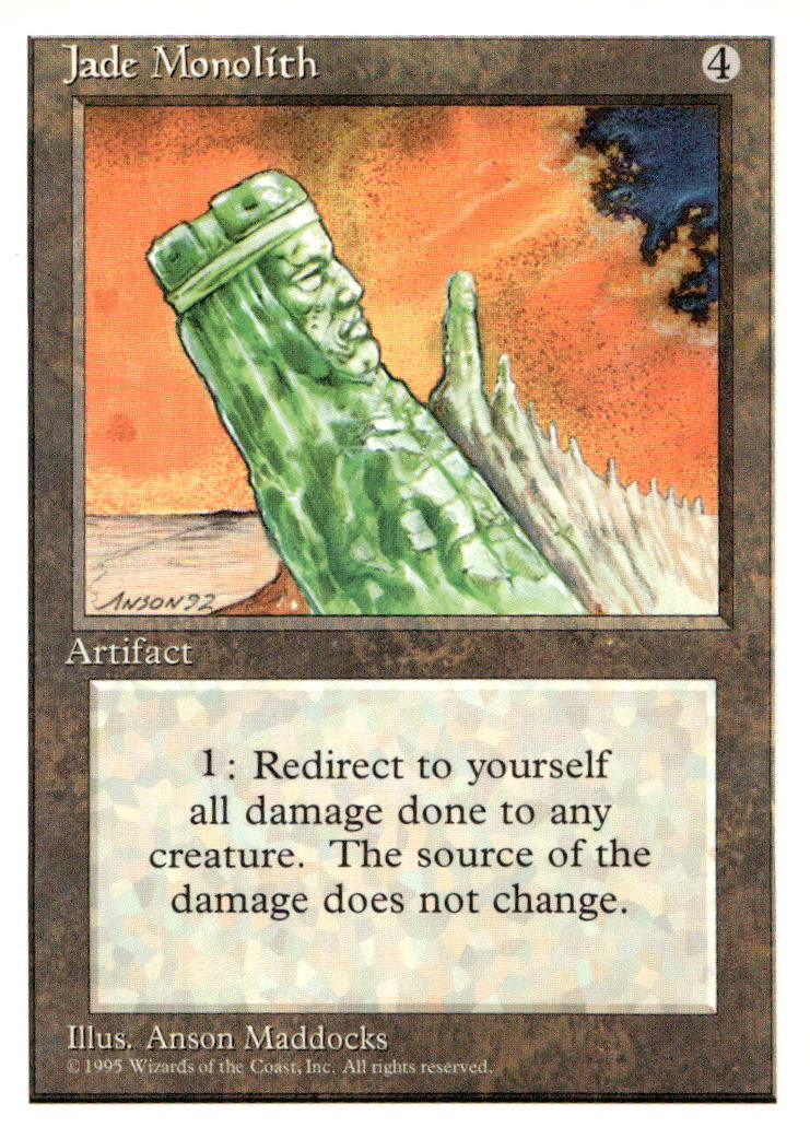 MTG - Fourth Edition - Jade Monolith - NM