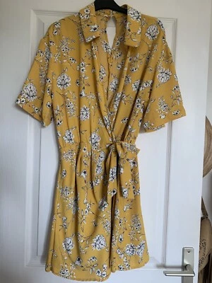 Combishort Jaune Fleurie Taille M Frime - Photo 1/4