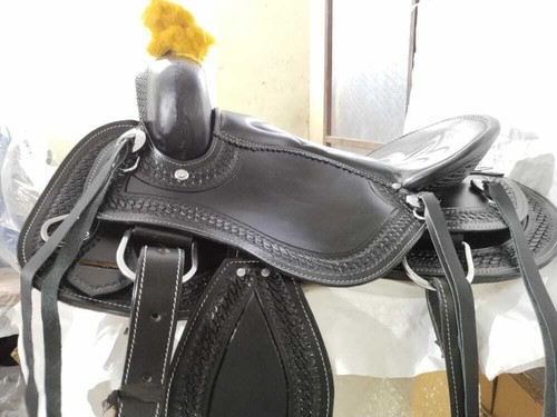 Premium Leather Western Racing Horse Tack Saddle With Padded Seat Size 10"-18.5" - Picture 11 of 18