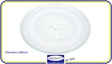 PIATTO VETRO GIREVOLE ROTANTE MICROONDE SAMSUNG CANDY PANASONIC Diametro 288mm