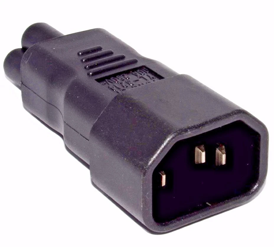 IEC C14 MALE PLUG TO CLOVERLEAF C5 CONNECTOR MAINS POWER CABLE ADAPTOR,CONVERTER - Image 3 of 3