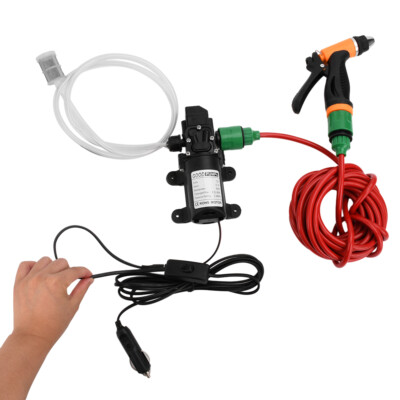 #ad DC12V Self Priming Portable High Pressure Car Washer Water Pump Kit Adjustable $36.98