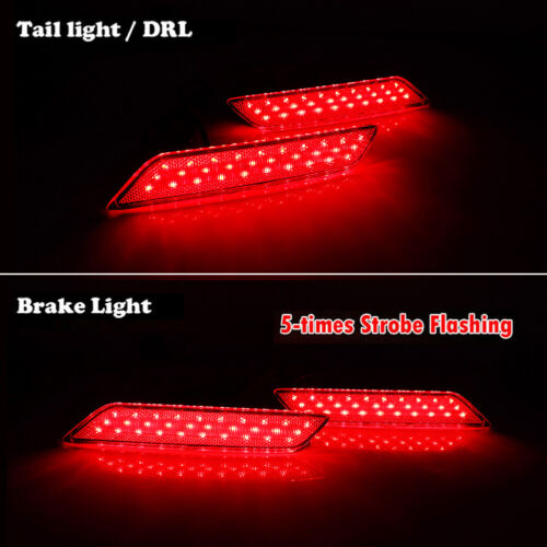 For 2013-15 Honda Civic Sedan LED Rear Bumper Reflector Tail Brake Signal Lights - Bild 7 von 12