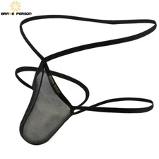 BRAVE PERSON Men's Briefs Thongs Jockstrap Penis Pouch Mesh Breathable Underwear