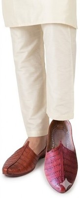 Herren Schuhe Leder handgefertigte indische Oxford-Schuhe Mojaries Slipper Ki...