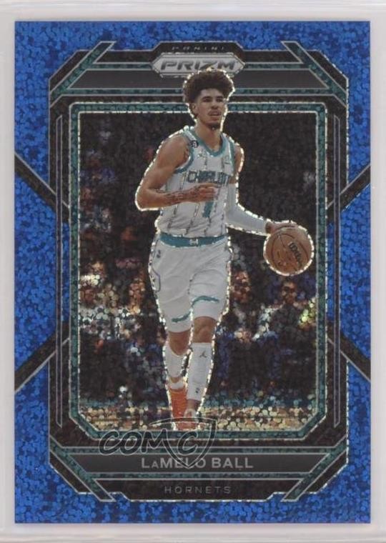 2022-23 Panini Prizm Blue Sparkle Prizm /144 LaMelo Ball #150 hs9